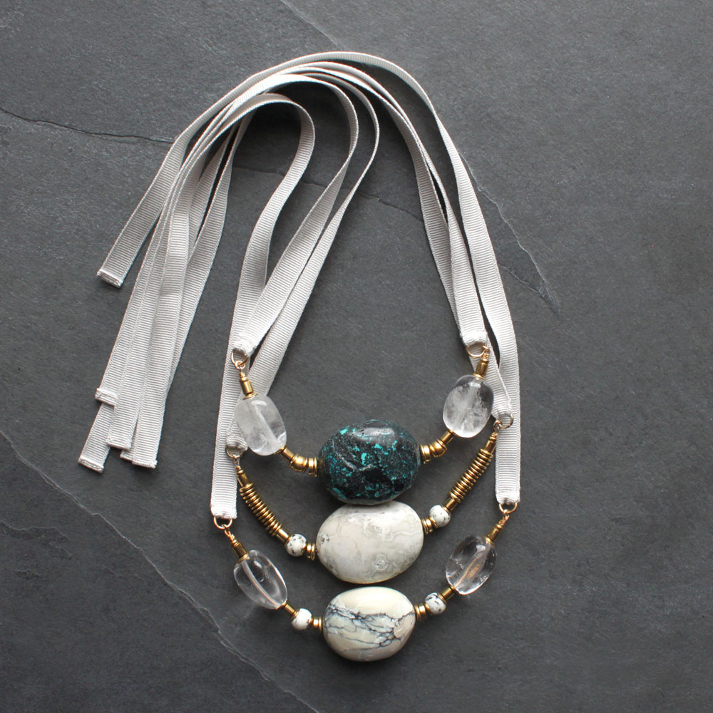 Turquoise and marble necklaces